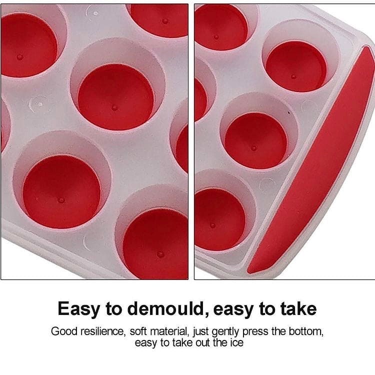 Silicone Pop Up Ice Cube Tray, Round Mini Ice Cube Trays Silicone Pop Up Ice Cube Tray, Round Mini Ice Cube Trays